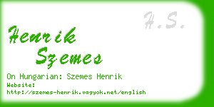 henrik szemes business card